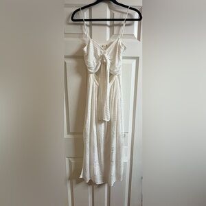 Tris White Peekaboo Maxi Dress- Small.